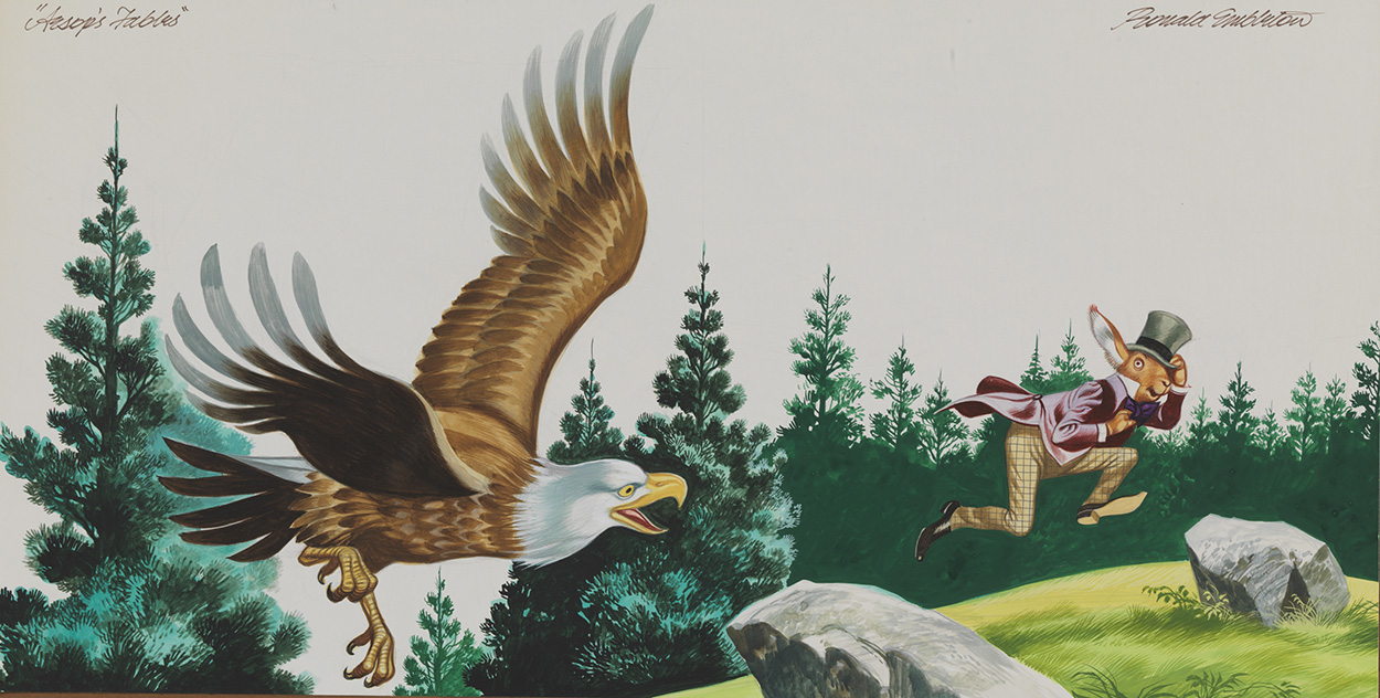 The Eagle and the Hare (Original) art by Aesop's Fables (Ron Embleton) at The Illustration Art Gallery