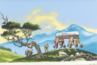 Snow White: The Seven Dwarfs Carry the Bier (Original)