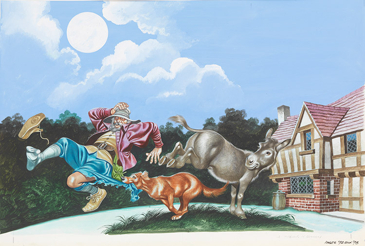 The Four Musicians of Bremen (Original) by The Four Musicians of Bremen (Ron Embleton) at The Illustration Art Gallery