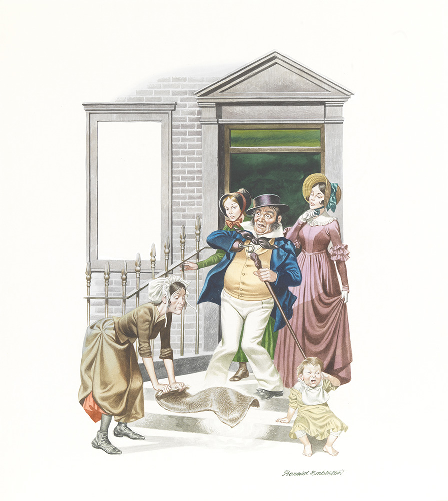 Dombey and Son - Welcome Mat (Original) (Signed) art by Charles Dickens (Ron Embleton) at The Illustration Art Gallery