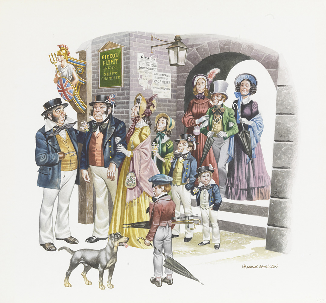 Dombey and Son - Gideon Flint (Original) (Signed) art by Charles Dickens (Ron Embleton) at The Illustration Art Gallery