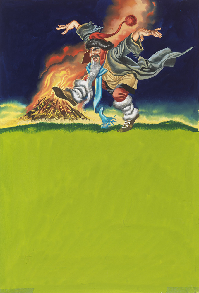 Rumpelstiltskin - Fire Dance (Original) art by Rumpelstiltskin (Ron Embleton) at The Illustration Art Gallery