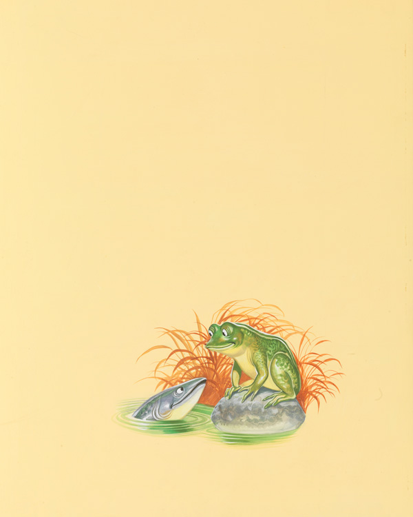 The Frog and the Fish (Original) by Aesop's Fables (Ron Embleton) at The Illustration Art Gallery