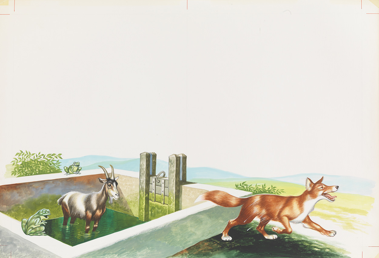 The Fox and the Goat (Original) art by Aesop's Fables (Ron Embleton) at The Illustration Art Gallery