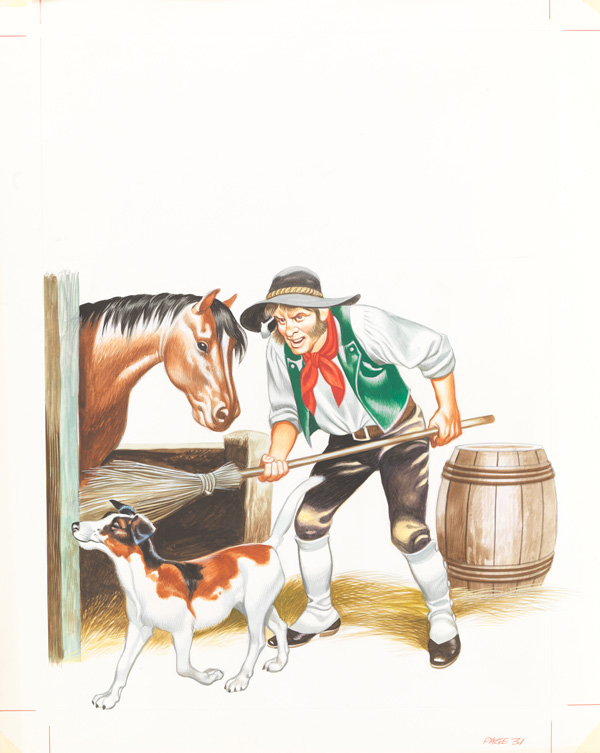 Aesop's Fables - Farmer, Horse and Dog (Original) by Aesop's Fables (Ron Embleton) at The Illustration Art Gallery
