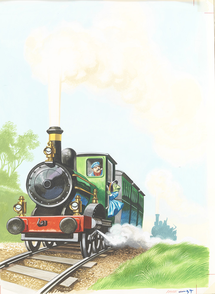 The Wind in the Willows - Toad Fleeing on the Train (Original) art by Wind in the Willows (Ron Embleton) at The Illustration Art Gallery