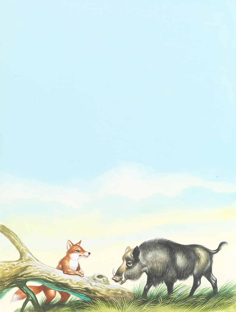 The Wild Boar and the Fox (Original) art by Aesop's Fables (Ron Embleton) at The Illustration Art Gallery