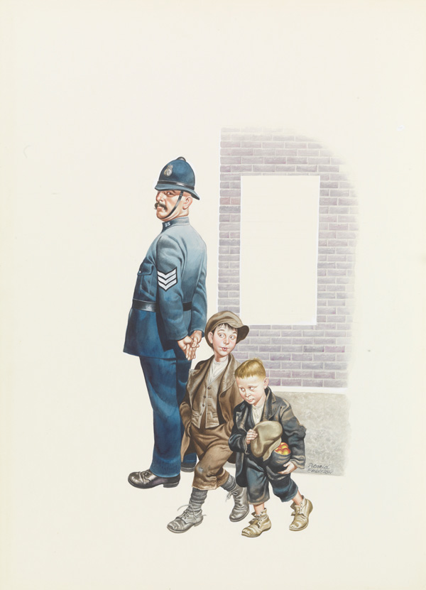 Under the Eye of the Law (Original) (Signed) by Victorian and Edwardian Britain (Ron Embleton) at The Illustration Art Gallery