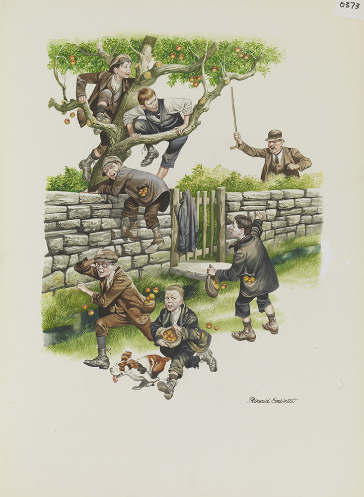 Scrumping (Original) (Signed) art by Victorian and Edwardian Britain (Ron Embleton) at The Illustration Art Gallery