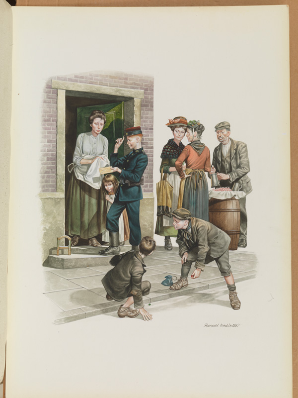 Sad News on a Street Corner (Original) (Signed) by Victorian and Edwardian Britain (Ron Embleton) at The Illustration Art Gallery