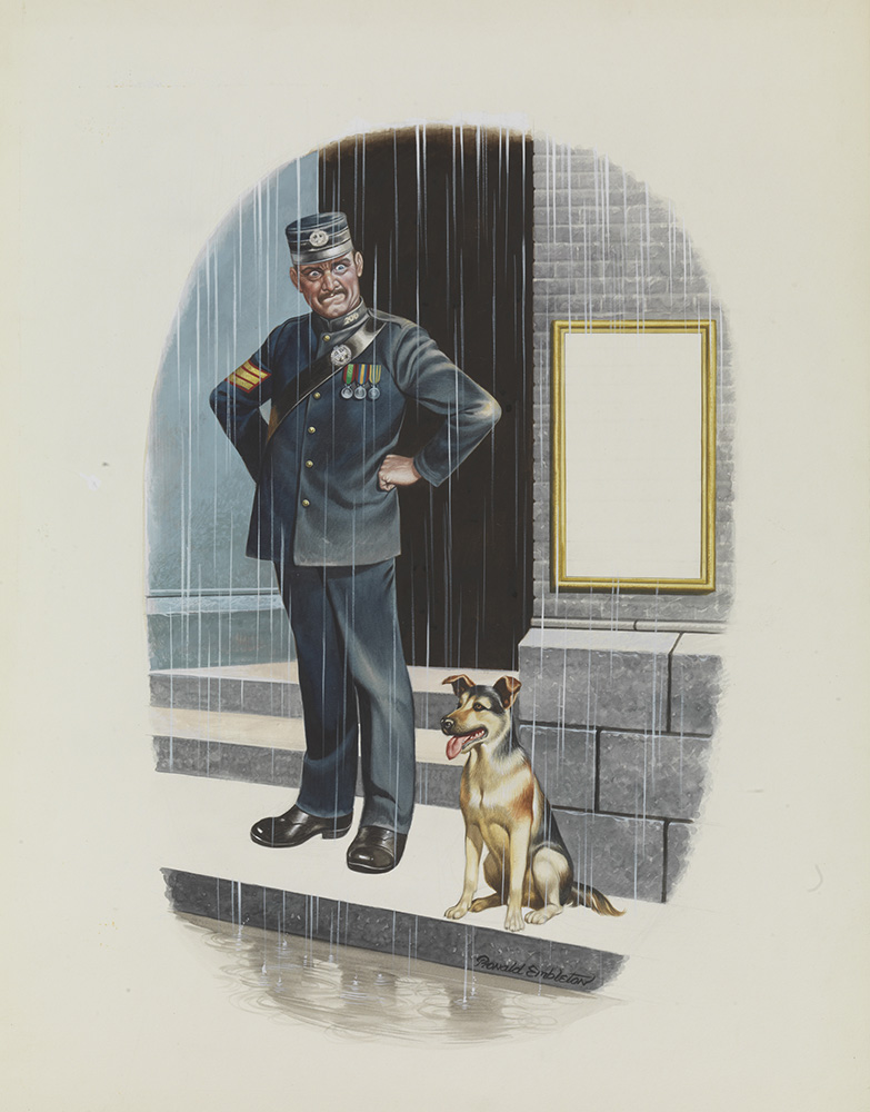 The Veteran and his Dog (Original) (Signed) art by Victorian and Edwardian Britain (Ron Embleton) at The Illustration Art Gallery