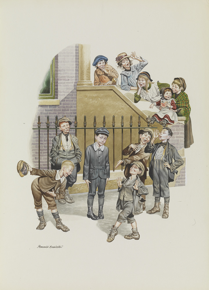 The New Boy (Original) (Signed) art by Victorian and Edwardian Britain (Ron Embleton) at The Illustration Art Gallery