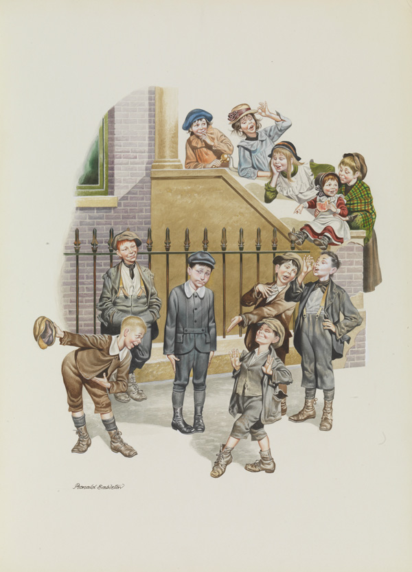 The New Boy (Original) (Signed) by Victorian and Edwardian Britain (Ron Embleton) at The Illustration Art Gallery