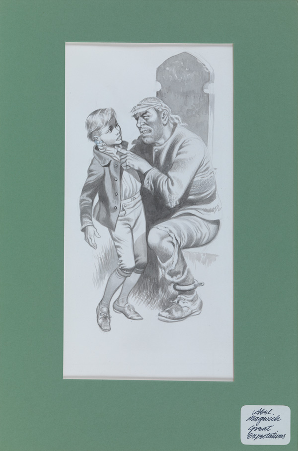 Great Expectations - Pip meets Magwitch (Original) by Charles Dickens (Ron Embleton) at The Illustration Art Gallery