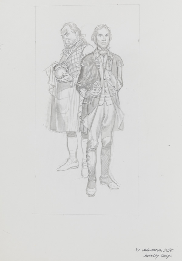 Barnaby Rudge - Old John and Joe Willet (Original) by Charles Dickens (Ron Embleton) at The Illustration Art Gallery