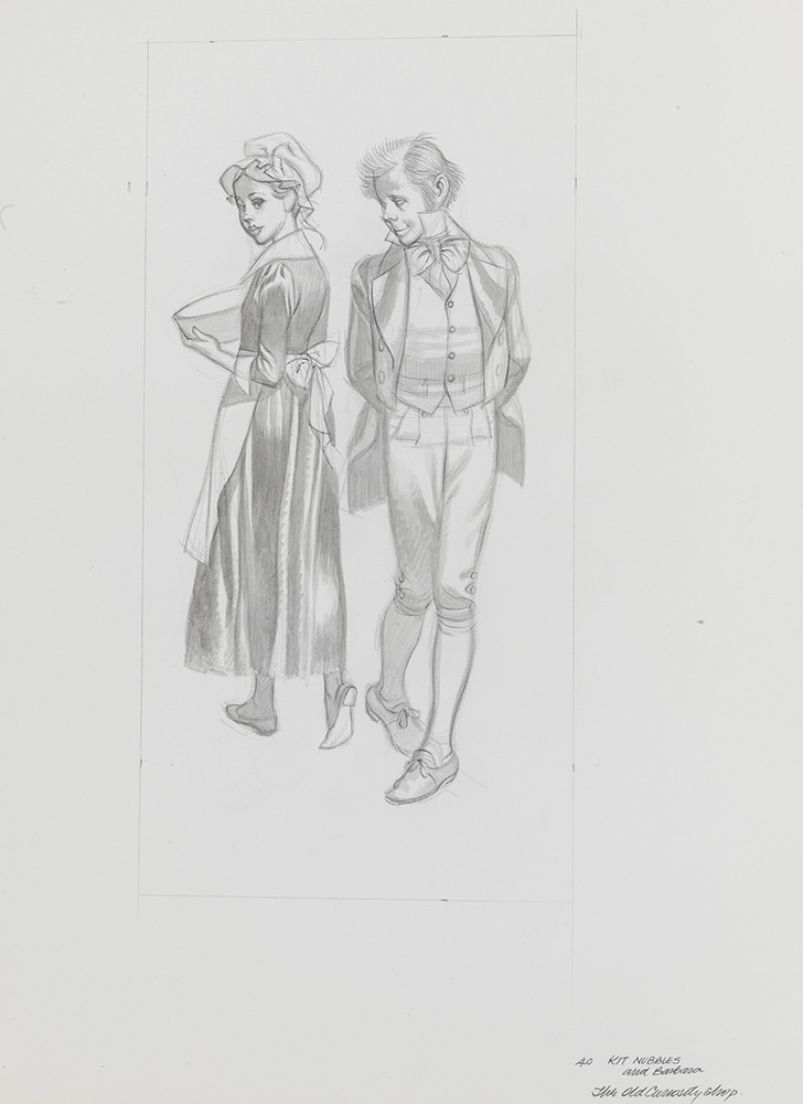 The Old Curiosity Shop - Christopher 'Kit' Nubbles and Barbara (Original) art by Charles Dickens (Ron Embleton) at The Illustration Art Gallery