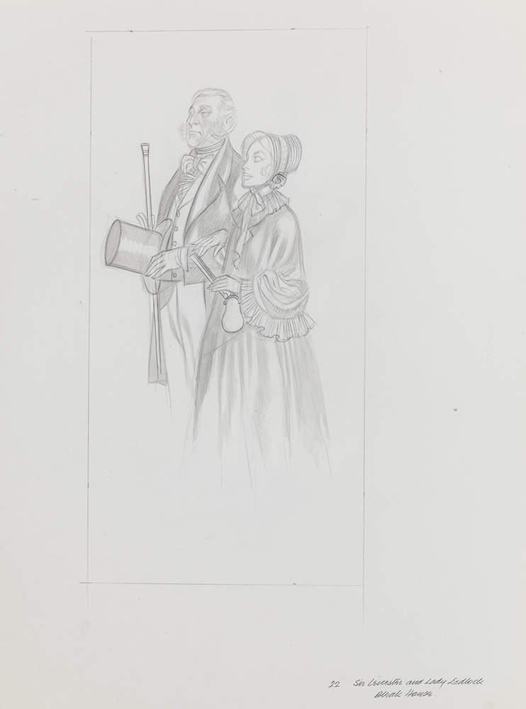 Bleak House - Sir Leicester and Lady Dedlock 1 (Original) art by Charles Dickens (Ron Embleton) at The Illustration Art Gallery