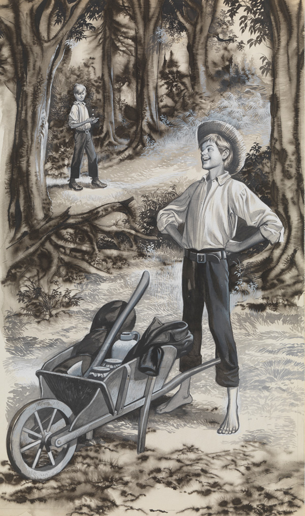 The Wheelbarrow (Original) by American History (Ron Embleton) at The Illustration Art Gallery