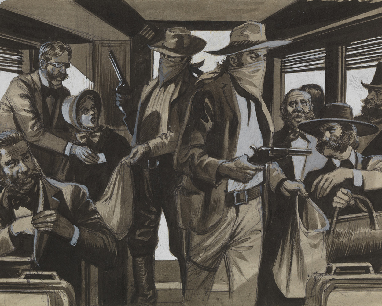 The Great Train Robbers (Original) art by American History (Ron Embleton) at The Illustration Art Gallery