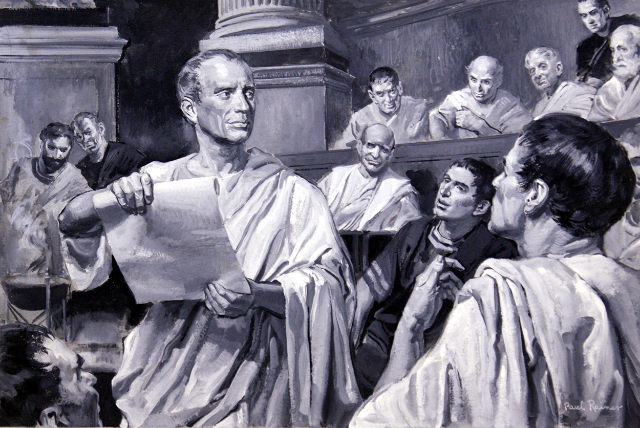 Julius Caesar 'Veni, vidi, vici' (Original) (Signed) art by Paul Rainer at The Illustration Art Gallery