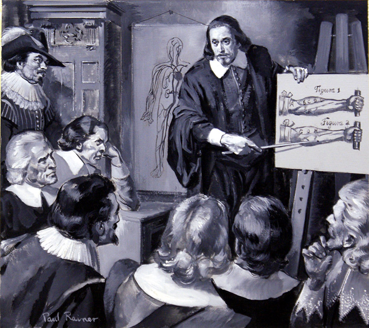 William Harvey: Man of Medicine (Original) (Signed) by Paul Rainer at The Illustration Art Gallery
