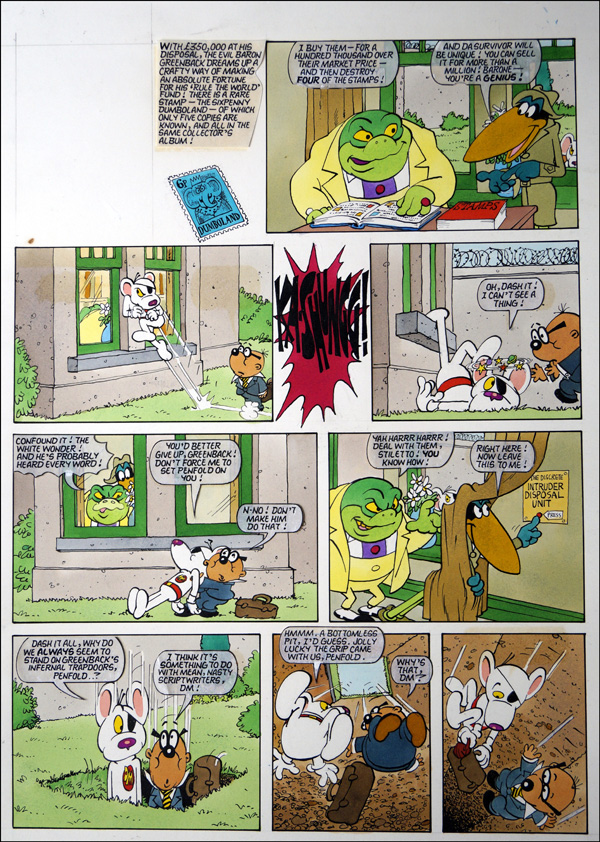 Danger Mouse - Sinking Feeling (TWO pages) (Originals) by Danger Mouse (Ranson) at The Illustration Art Gallery