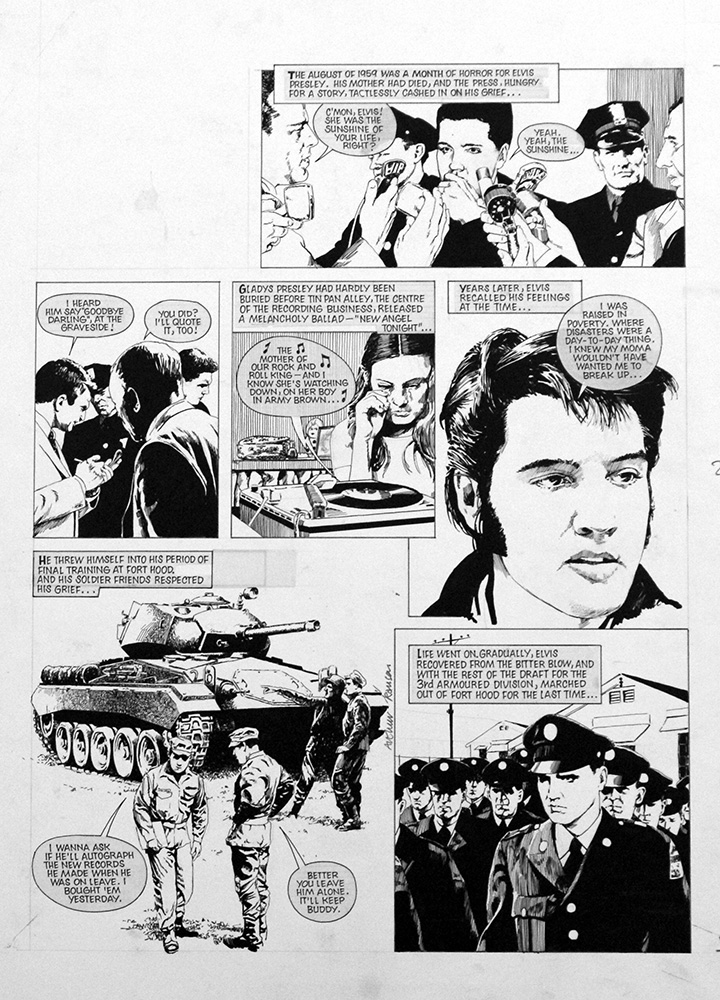 Elvis Presley His Story in Pictures 7 (Original) (Signed) art by Elvis Presley (Ranson) at The Illustration Art Gallery