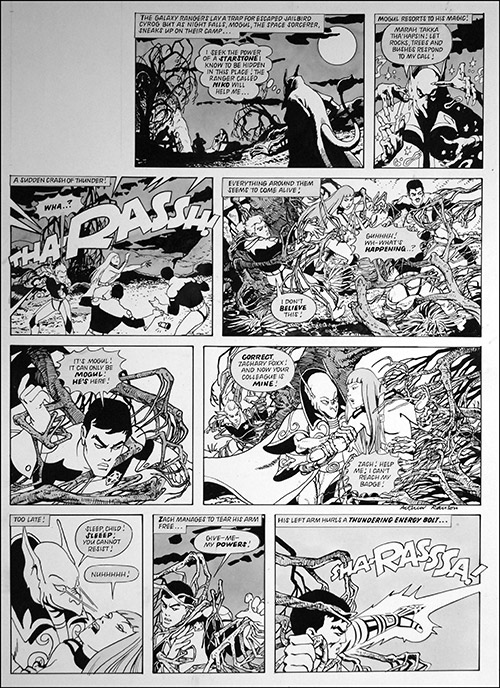 Galaxy Rangers: Thundering Energy Bolt (TWO pages) (Originals) (Signed) by Galaxy Rangers (Ranson) at The Illustration Art Gallery