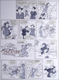 Inspector Gadget - Keep Off the Grass (TWO pages) art by Arthur Ranson