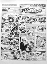 Roaring Wheels - Slipstreaming (TWO pages) art by Kim Raymond