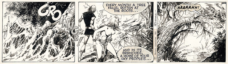 Axa daily strip 1008 - The Eager (Original) (Signed) by Axa (Romero) Art at The Illustration Art Gallery