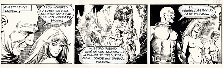 AXA daily strip 386 - The Desired (Original) (Signed) by Axa (Romero) Art at The Illustration Art Gallery