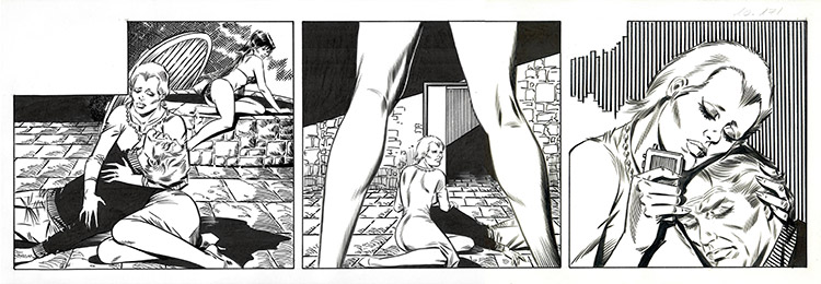 Modesty Blaise daily strip 10171 - The Zombie (Original) by Modesty Blaise (Romero) Art at The Illustration Art Gallery