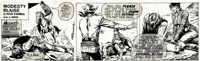 Modesty Blaise daily strip 6529 - Butch Cassidy Rides Again art by Enric Badia Romero