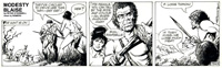Modesty Blaise daily strip 7563 - The Hunt Is On art by Enric Badia Romero