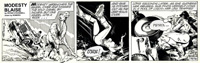 Modesty Blaise daily strip 7576 - Covered in Petrol art by Enric Badia Romero