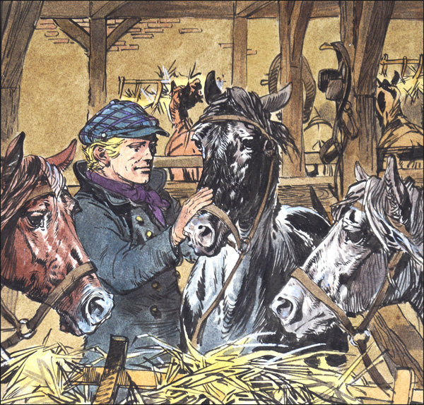 Black Beauty - Stables (Original) by Black Beauty (Carlos Roume) at The Illustration Art Gallery