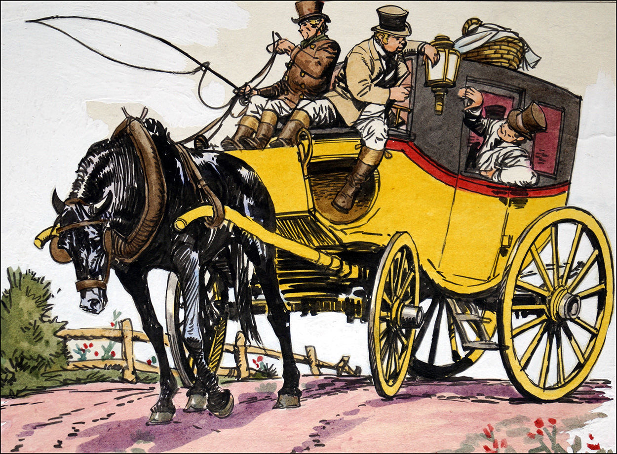 Black Beauty - Big Yellow Taxi (Original) art by Black Beauty (Carlos Roume) at The Illustration Art Gallery