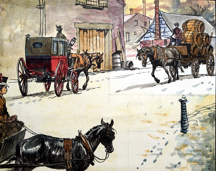 Black Beauty - Out In The Street (Original) by Black Beauty (Carlos Roume) Art at The Illustration Art Gallery