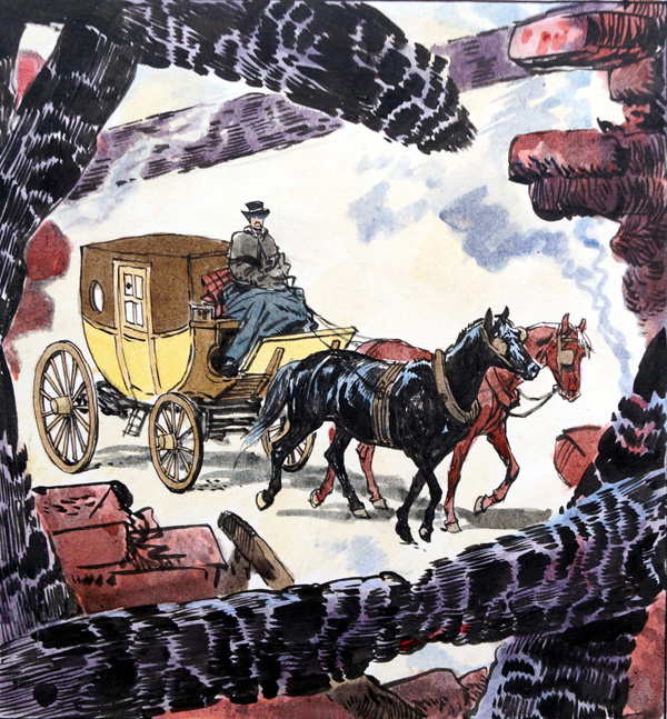 Black Beauty - Carriage (Original) by Black Beauty (Carlos Roume) Art at The Illustration Art Gallery