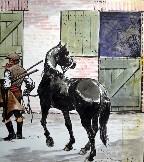 Black Beauty - Back To The Stable (Original) by Black Beauty (Carlos Roume) Art at The Illustration Art Gallery