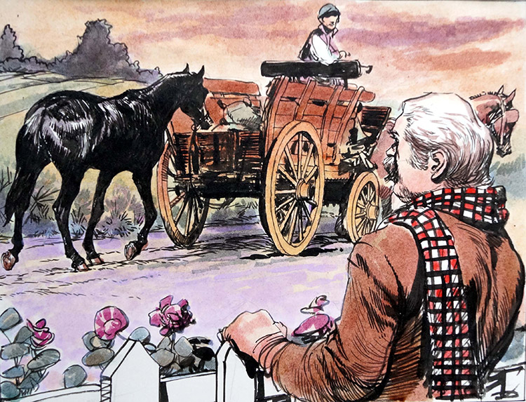 Black Beauty - A Passer-By (Original) by Black Beauty (Carlos Roume) Art at The Illustration Art Gallery
