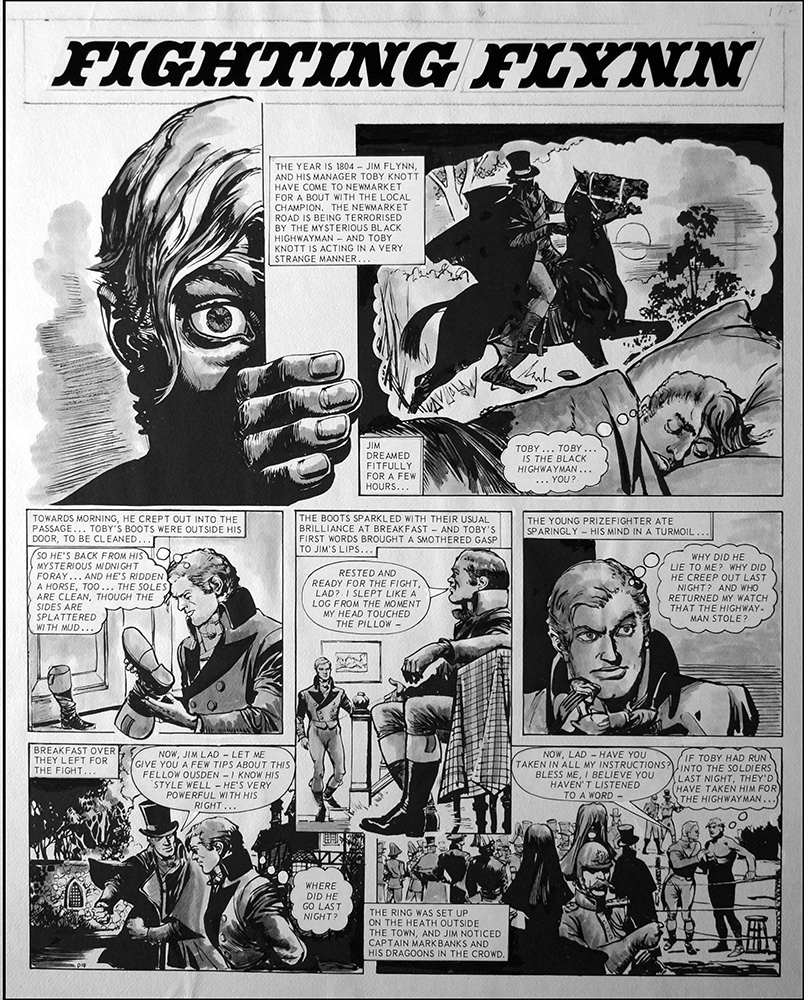 Fighting Flynn - In The Ring (TWO pages) (Prints) art by Carlos Roume Art at The Illustration Art Gallery