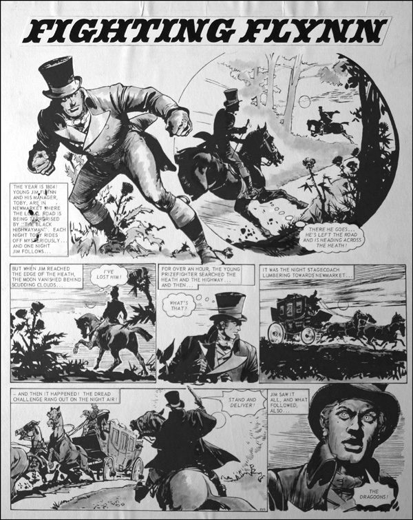 Fighting Flynn - Stand and Deliver (TWO pages) (Prints) by Carlos Roume at The Illustration Art Gallery