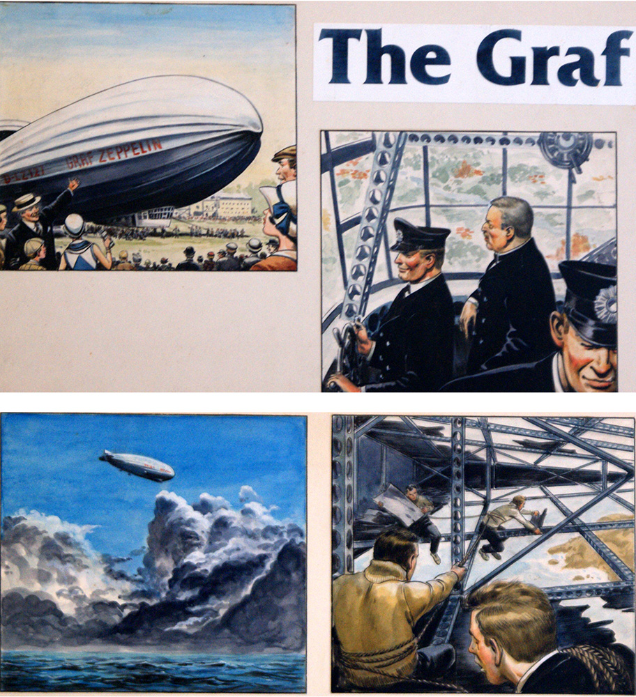 The Graf Zeppelin (TWO boards) (Originals) art by Alberto Salinas at The Illustration Art Gallery