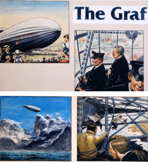 The Graf Zeppelin (TWO boards) (Originals) by Alberto Salinas at The Illustration Art Gallery