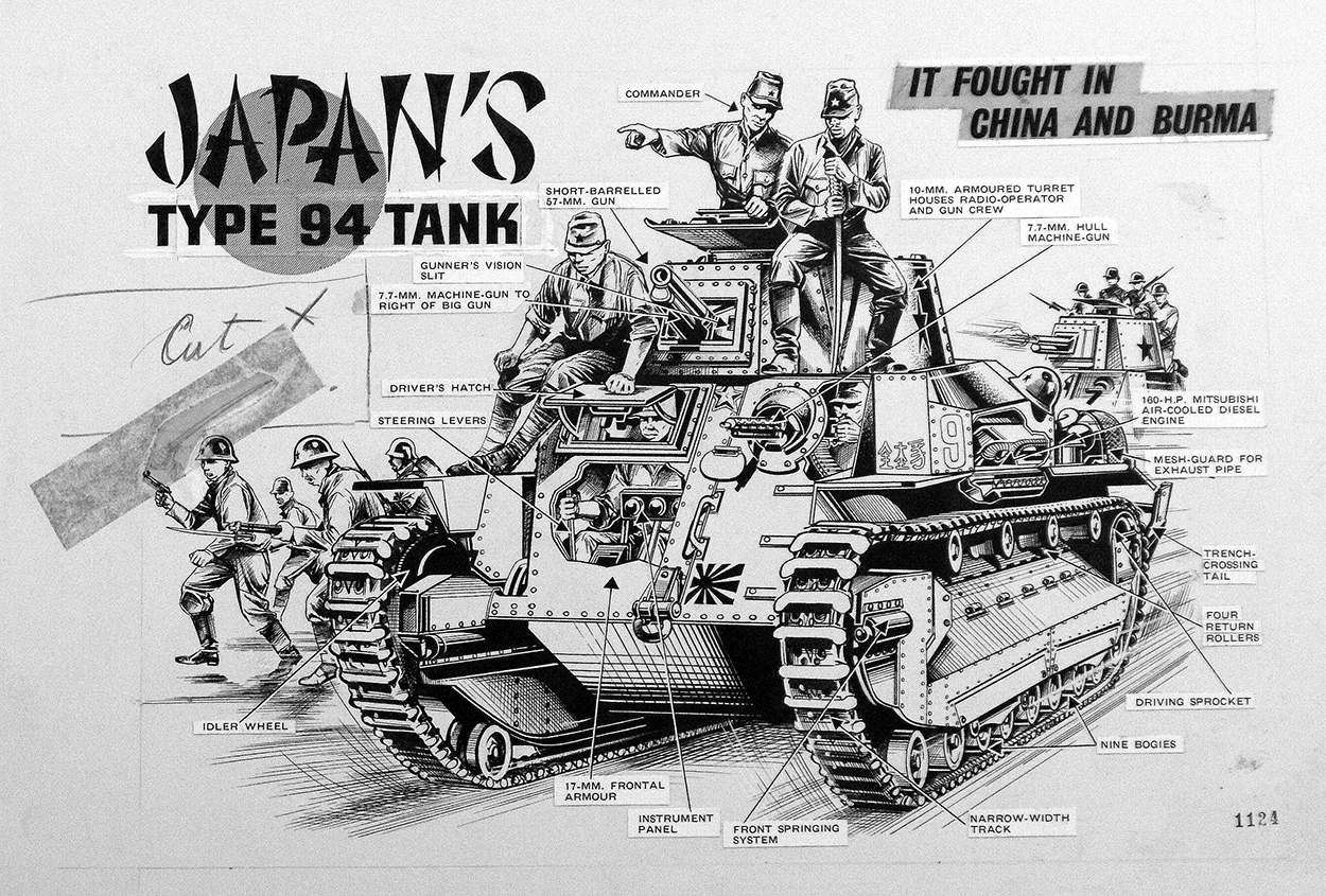 Japan Type 94 Tank (Original) art by Peter Sarson at The Illustration Art Gallery