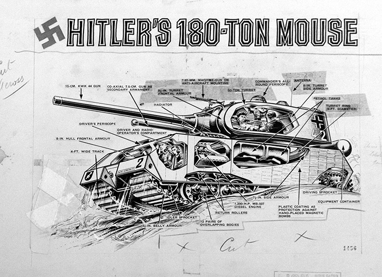 Hitler's 180-Ton Mouse (Original) by Peter Sarson at The Illustration Art Gallery