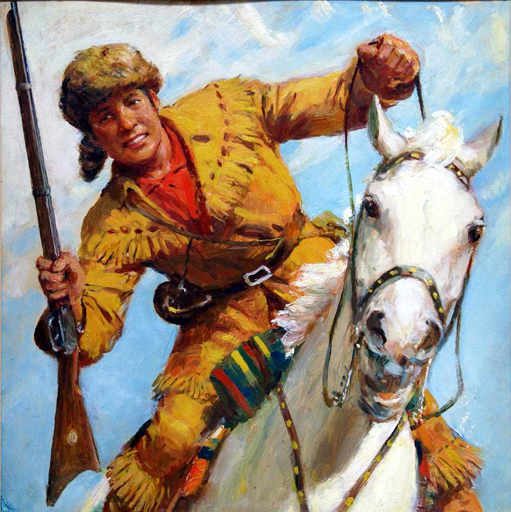 Cowboy Picture Library cover #291  'Davy Crockett' (Original) art by Septimus Scott Art at The Illustration Art Gallery