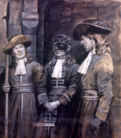 Man in an Iron Mask (Original) by Septimus Scott at The Illustration Art Gallery